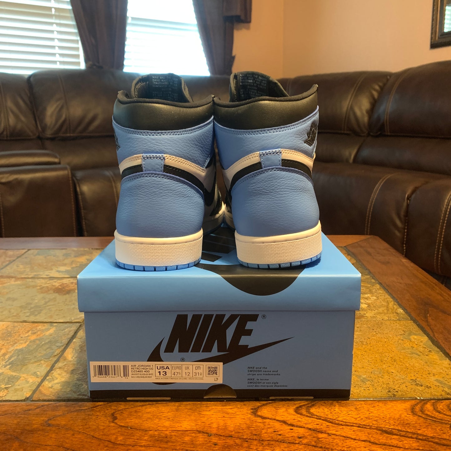Nike Jordan 1 Retro High OG UNC Blue - DZ5485-400 - Size 13