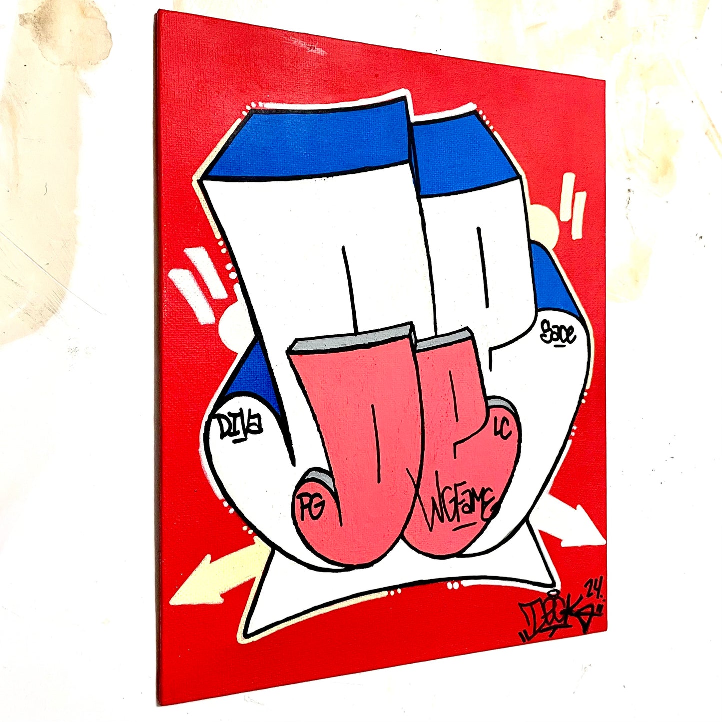 “Glow Big” DECK Throwie 8” by 10” Canvas Panel