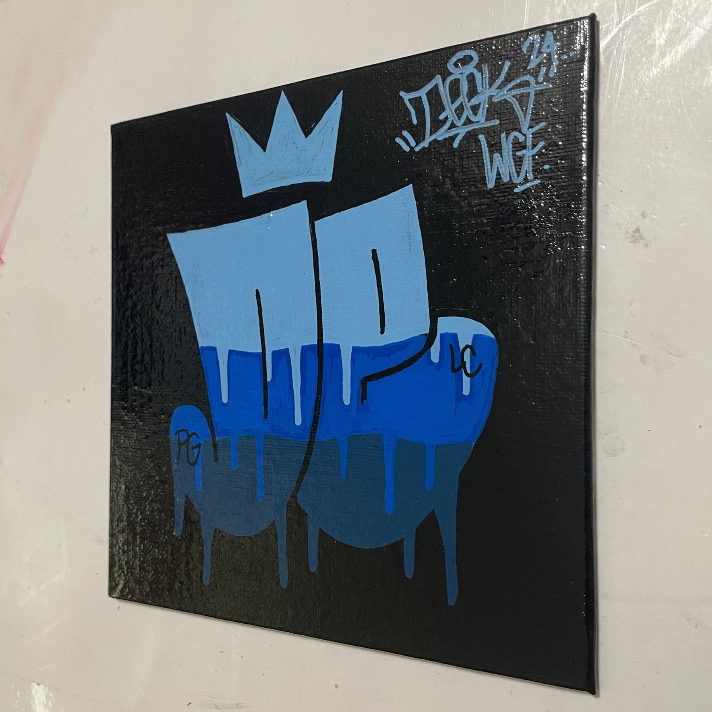 "Heavy is the Crown" DECK Throwie 6" by 6" Canvas Panel