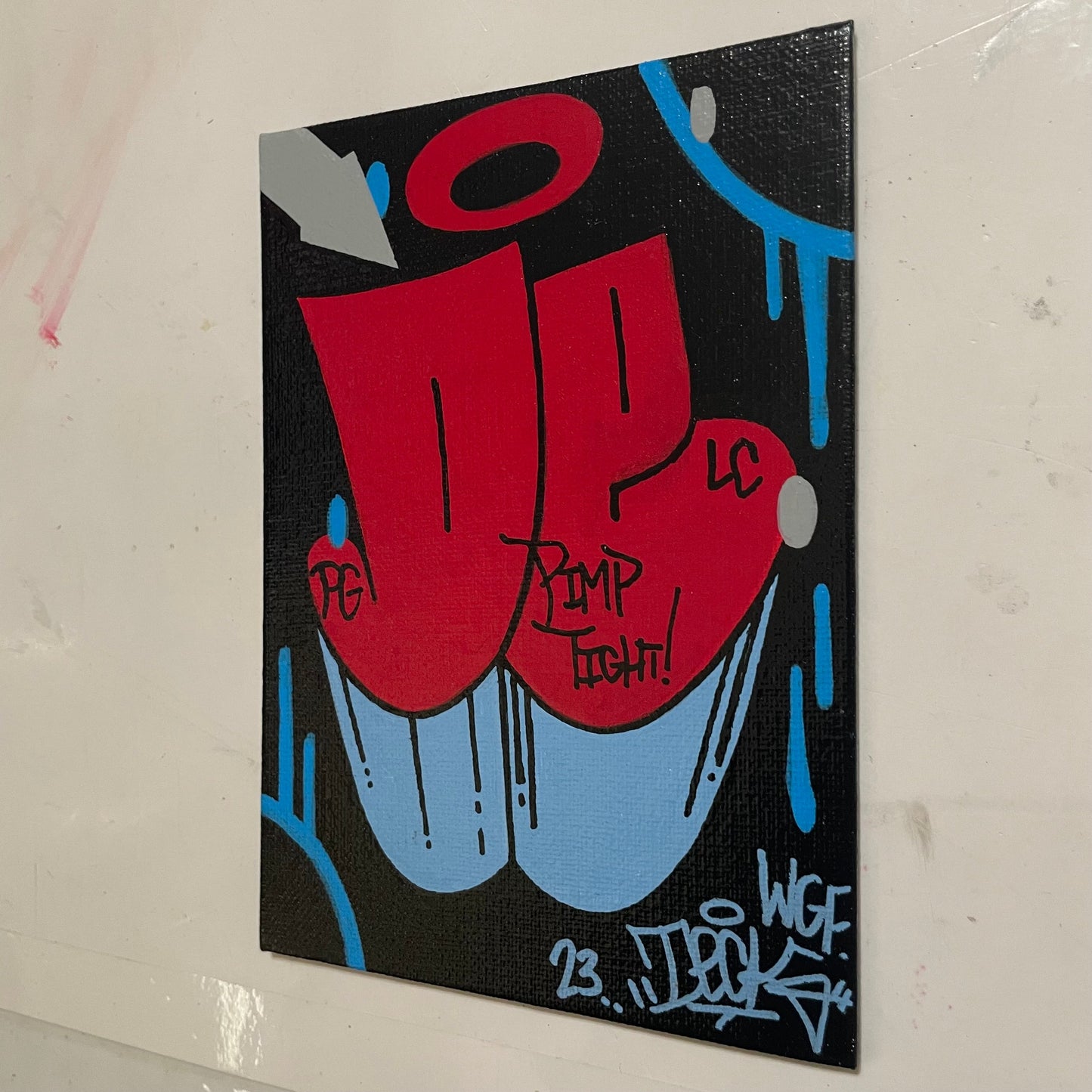 "Pimp Tight" DECK Throwie 5" by 7" Canvas Panel